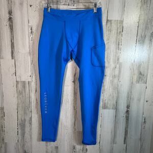 Leorêver Men’s Royal Blue Athletic Biking /Compression Pants – Medium - MSRP $69